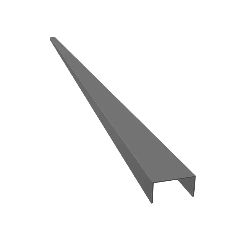 The 2-piece track with its bronze mounting base and the white front cover clipped over it